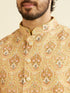 Manyavar Radiant Yellow Kurta Jacket Set