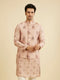 Manyavar Dusty Pink Celebration Kurta Jacket Set