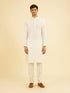 Manyavar Warm White Kurta Jacket Set