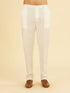 Manyavar Warm White Kurta Jacket Set