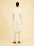 Manyavar Warm White Kurta Jacket Set