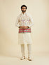 Manyavar Costal Cream Elegance Kurta Jacket Set