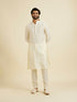 Manyavar Costal Cream Elegance Kurta Jacket Set