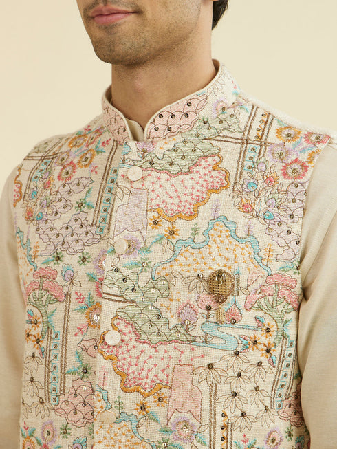 Manyavar Natural Elegance Jacket Set