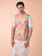Manyavar Beige Linen Kurta Jacket Set