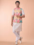 Manyavar Beige Linen Kurta Jacket Set