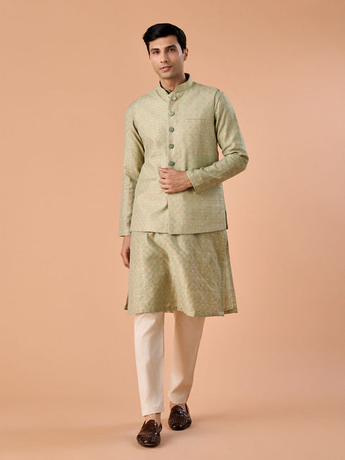 Manyavar Verdant Elegance Kurta Jacket Set