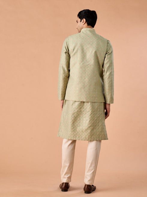 Manyavar Verdant Elegance Kurta Jacket Set