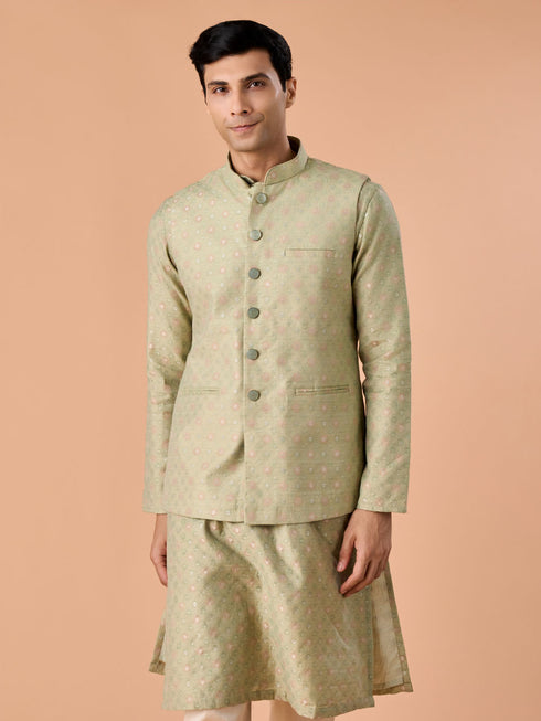 Manyavar Verdant Elegance Kurta Jacket Set
