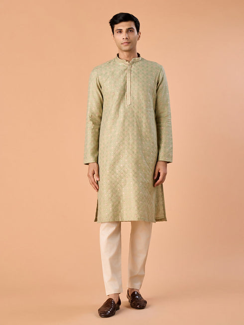Manyavar Verdant Elegance Kurta Jacket Set