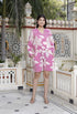 Miravan Womens Pure Cotton Floral Printed Pink V Neck Waist Tie Up Playsuit