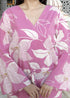 Miravan Womens Pure Cotton Floral Printed Pink V Neck Waist Tie Up Playsuit