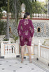 Miravan Womens Pure Cotton Wine Floral Printed Long Sleeves Waist Tie Up Playsuit