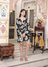 Miravan Womens Pure Cotton Black V Neck Tie Ups Floral Printed Casual Jumpsuit