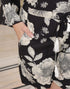Miravan Womens Pure Cotton Black V Neck Tie Ups Floral Printed Casual Jumpsuit