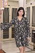 Miravan Womens Pure Cotton Black Long Sleeve Floral Printed Stylish Jumpsuit