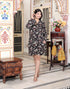 Miravan Womens Multi Pure Cotton Floral Printed V Neck Long Sleeves Jumpsuit