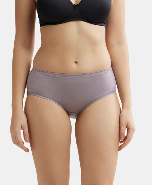 Jockey High Coverage Tencel Lyocell High Waist Hipster With Concealed Waistband | Minimal Grey