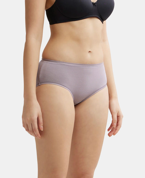Jockey High Coverage Tencel Lyocell High Waist Hipster With Concealed Waistband | Minimal Grey