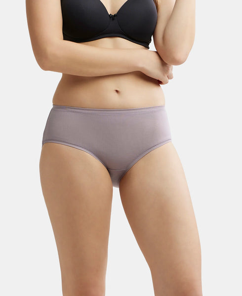 Jockey High Coverage Tencel Lyocell High Waist Hipster With Concealed Waistband | Minimal Grey