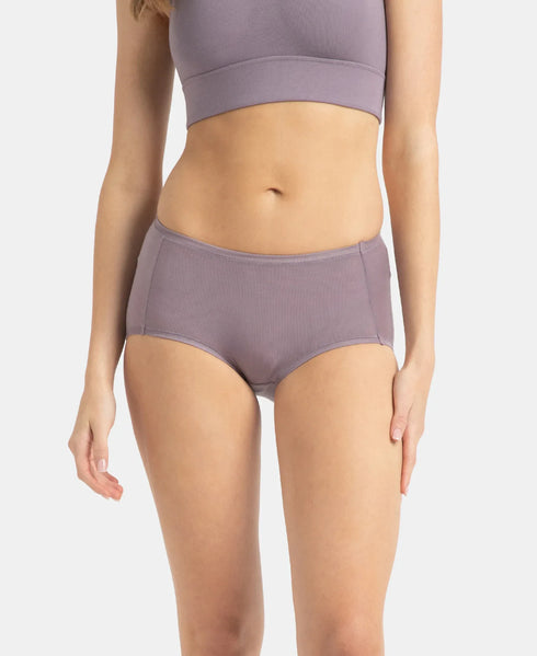 Jockey Full Coverage Tencel Lyocell Mid Waist Full Brief With Concealed Waistband | Minimal Grey