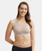 Jockey Wirefree Padded Tencel Lyocell Stretch Full Coverage Lounge Bra with Stay Fresh Properties and Removable Pads - Mushroom
