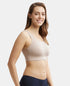 Jockey Wirefree Padded Tencel Lyocell Stretch Full Coverage Lounge Bra with Stay Fresh Properties and Removable Pads - Mushroom
