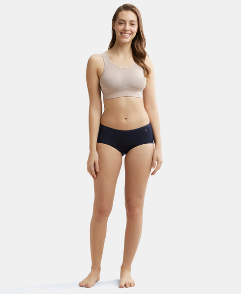 Jockey Wirefree Padded Tencel Lyocell Stretch Full Coverage Lounge Bra with Stay Fresh Properties and Removable Pads - Mushroom
