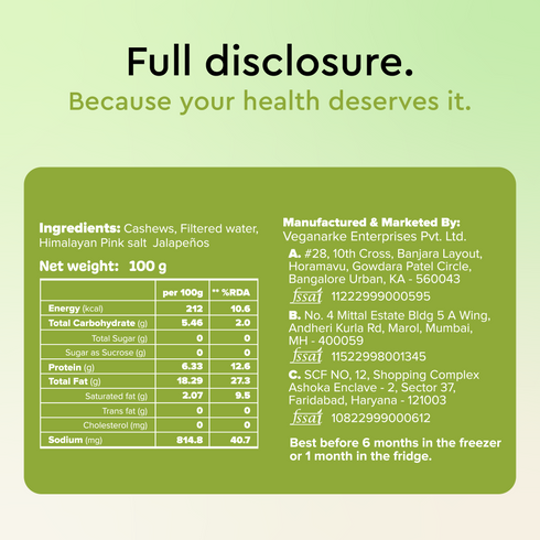 Nourish You Cashew cheese spread | Jalapeno | clean label | great taste