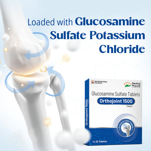 Healing Pharma Orthojoint 1500 Glucosamine Sulfate Tablets