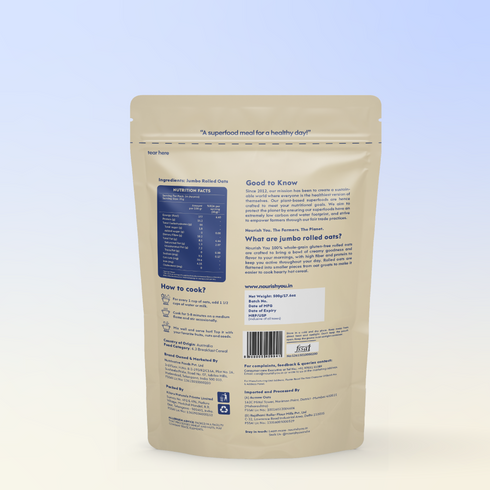 Nourish You Jumbo rolled oats | Fiber | Protein