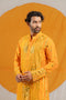 Kzari Luxe Granola Glass Mirror Raw Silk Kurta