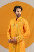 Kzari Luxe Granola Glass Mirror Raw Silk Kurta