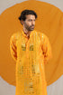 Kzari Luxe Granola Glass Mirror Raw Silk Kurta