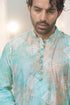 Kzari Firozi Gulzar Chanderi Silk Checks Batik Kurta