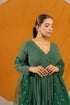 Kzari Jade Bhandhani Georgette Sharara Kurta with Dupatta
