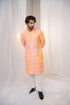 Kzari Kesari Peach Batik Star Chanderi Silk Kurta