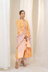 Kzari Yellow Floral Printed Anarkali Suit with Exquisite Border - Pant and Dupatta Included