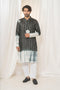 Kzari Black Mirror intricate Kurta