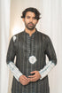 Kzari Black Mirror intricate Kurta