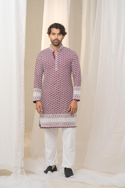 Kzari Majestic Mahal Chand Sequence Rayon Kurta