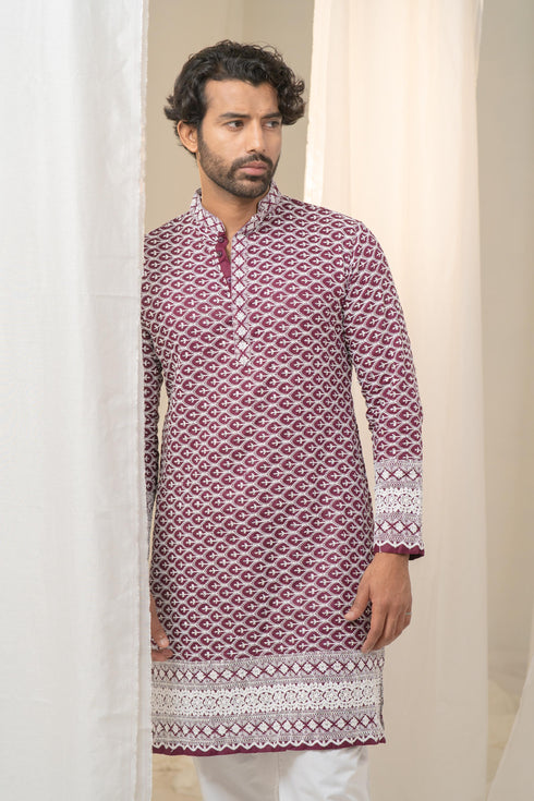 Kzari Majestic Mahal Chand Sequence Rayon Kurta