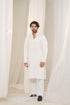 Kzari Sheesh-Mahal White Georgette Mirror Kurta