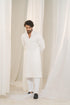 Kzari Sheesh-Mahal White Georgette Mirror Kurta