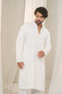 Kzari Sheesh-Mahal White Georgette Mirror Kurta