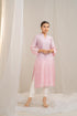Kzari Pink Cotton Modal Satin Haryali Kurta Pant Set