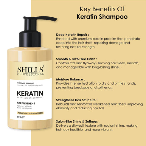 Shills Professional Keratin Professional Shampoo - 500ml