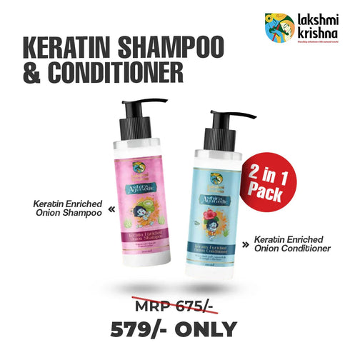 Lakshmi Krishna Naturals Combo Kit Keratin Shampoo and Conditioner