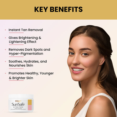 Vasuestore r g sunsafe d tan pack for tan removal enriched with fruit extracts natural oils helps in tan removal skin brightening helps in minimize age spots