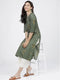 Vasthrlay Women Ketch Women Olive Printed Straight Kurtas